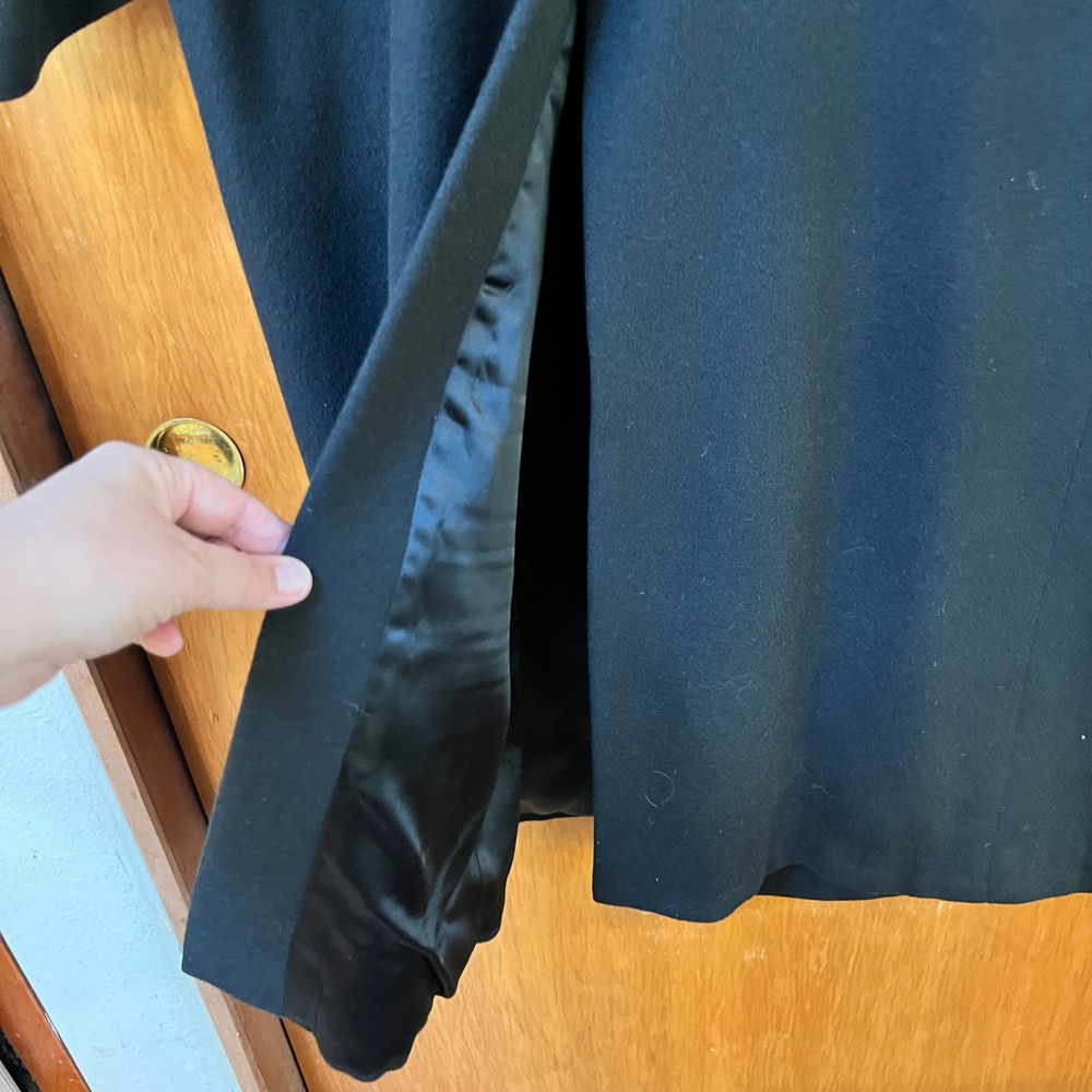 Bloomingdale's Loro Piana 100% Cashmere Double Breasted Overcoat Black 46R USA‎ - Picture 5 of 16